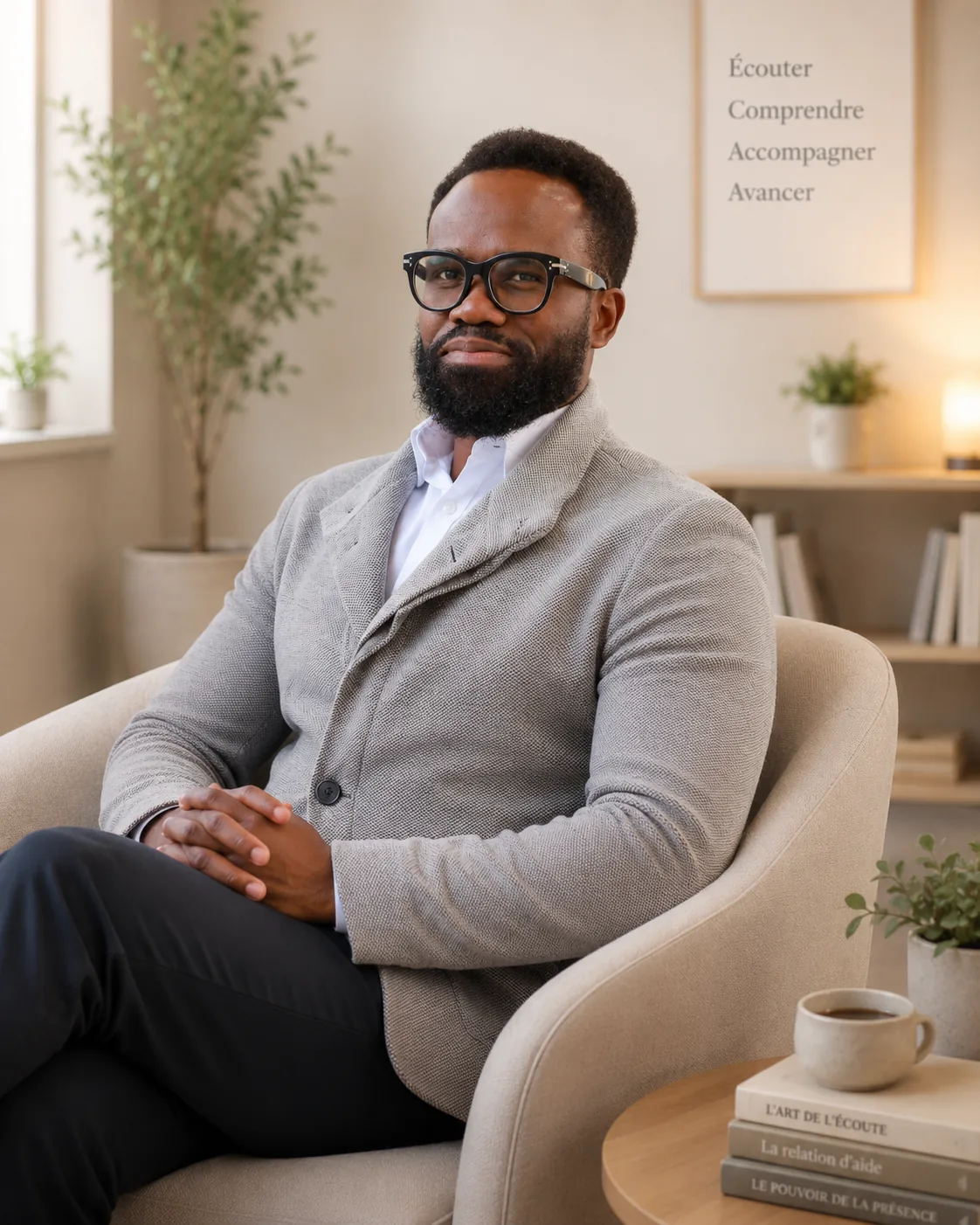 Portrait d'Edwin Osayamwen, psychologue à Paris